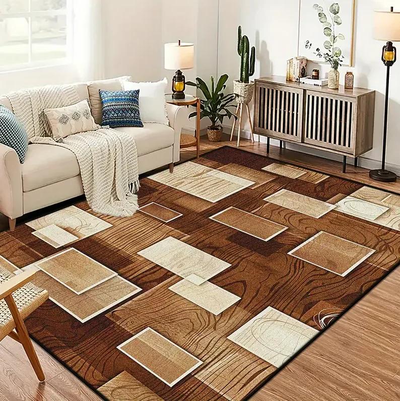 Grand tapis léger de luxe géométrique européen et, pour la maison, le canapé et la Table à thé, pour