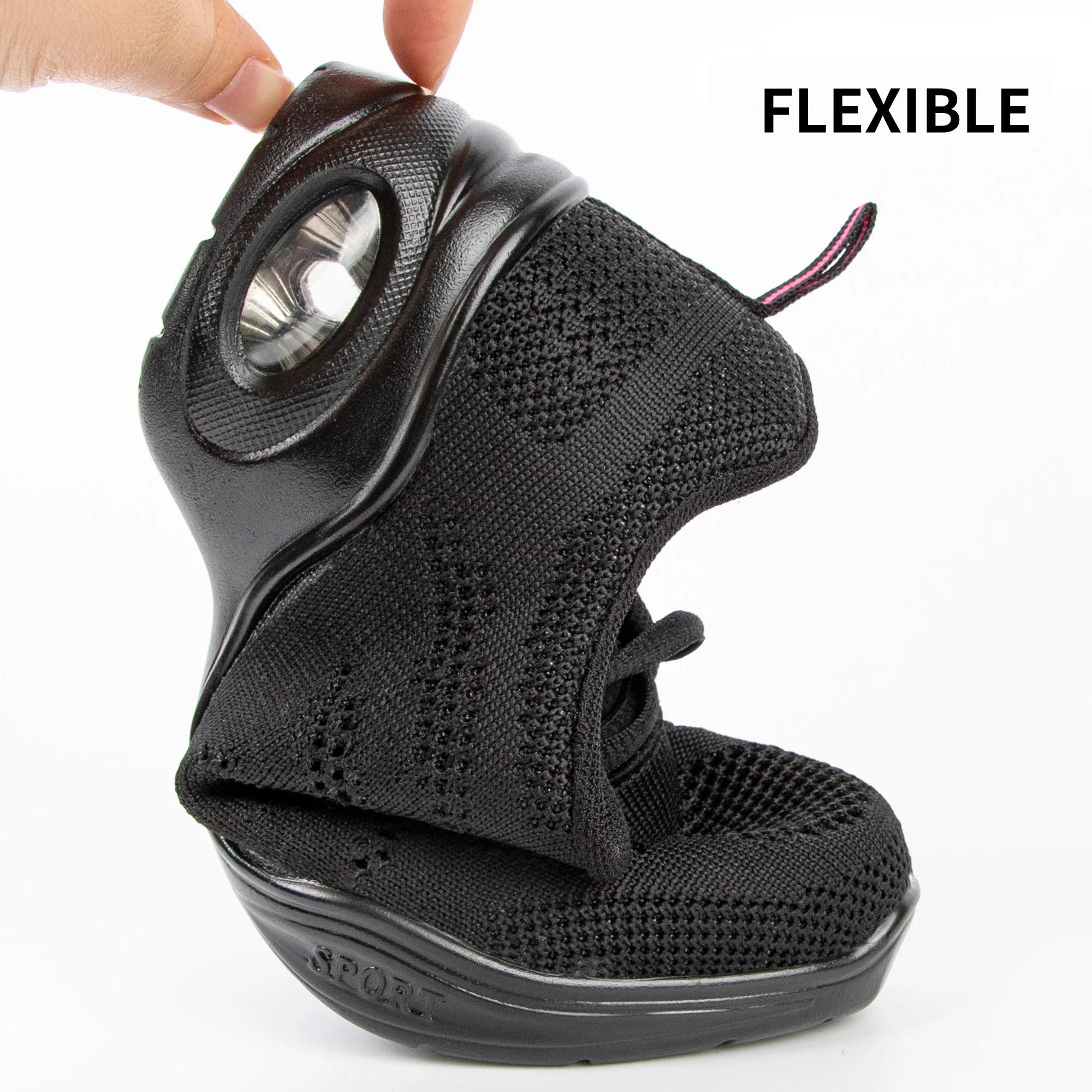 Baskets de danse respirantes pour femmes, avec semelle fendue et coussin d'air, chaussures de marche