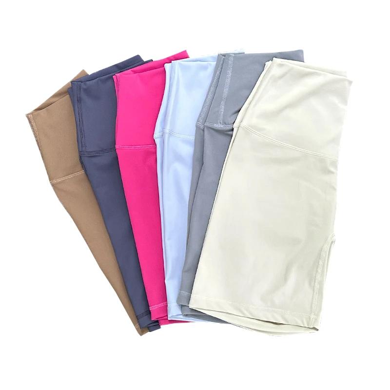 Short de motard de sport pour femmes, sensation nue, taille haute, Yoga, Push Up, Leggings de Fitnes