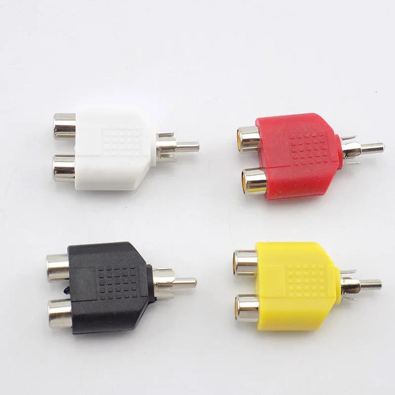 Connecteur RCA séparateur en Y, convertisseur de prise Audio-vidéo AV 1 mâle à 2 femelles, Kit adapt