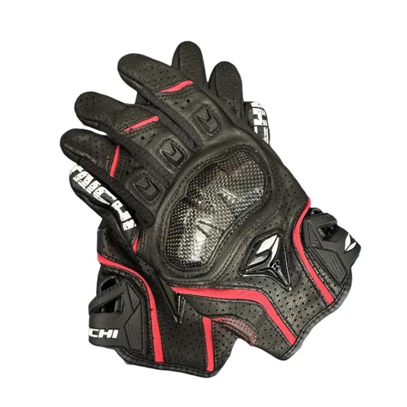 Gants de Moto en cuir véritable pour hommes, gants de course de Motocross RST390 391, printemps-auto