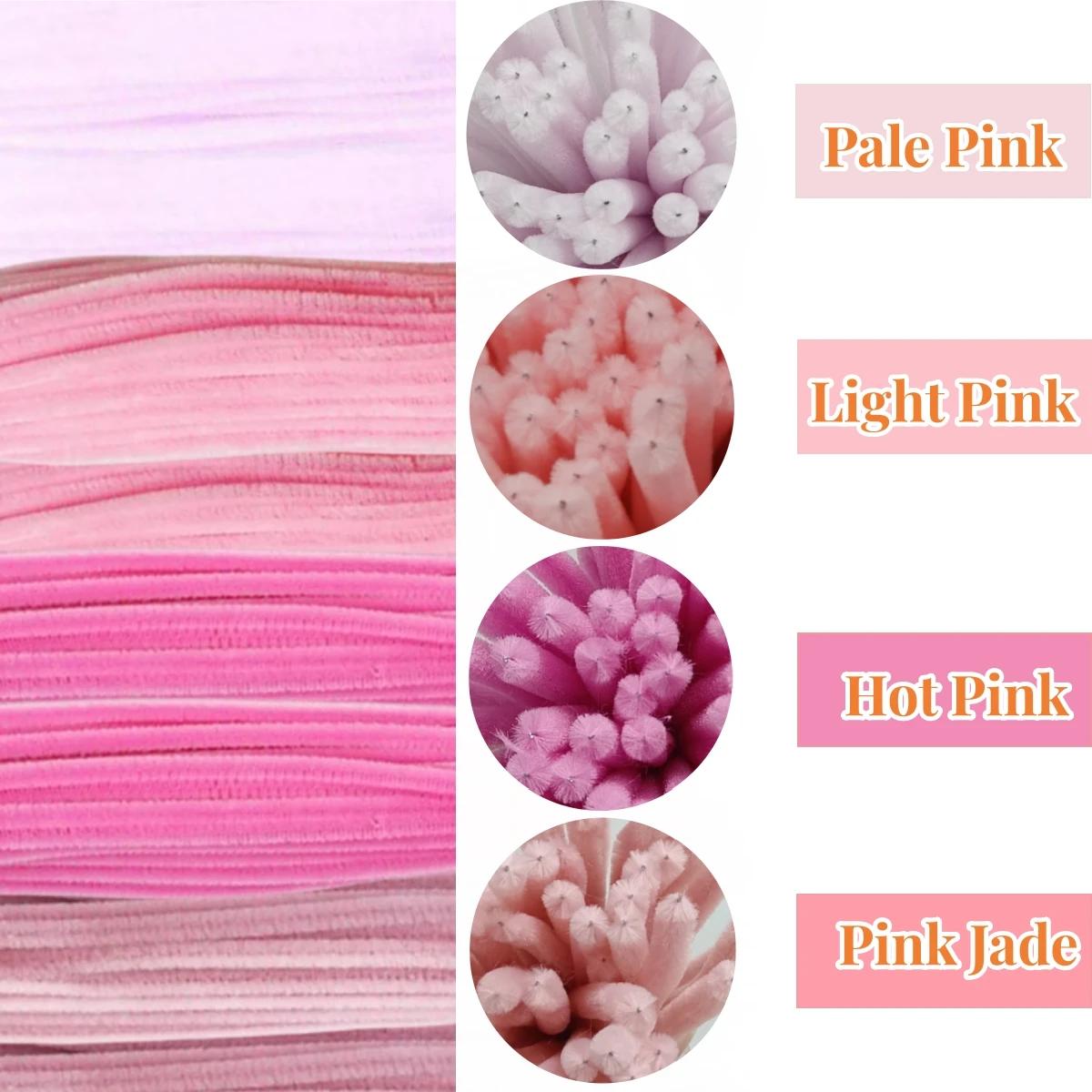 Nettoyeurs de tuyaux de la série Rose, tige en chenille, nettoyeurs de tuyaux artisanaux, Léon, fête