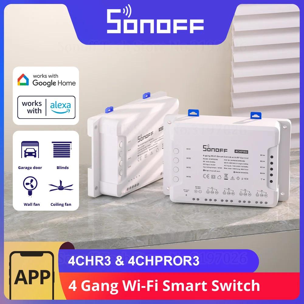 SONOFF-Technologie de commutation intelligente WiFi, commande vocale, mode de verrouillage via l'app