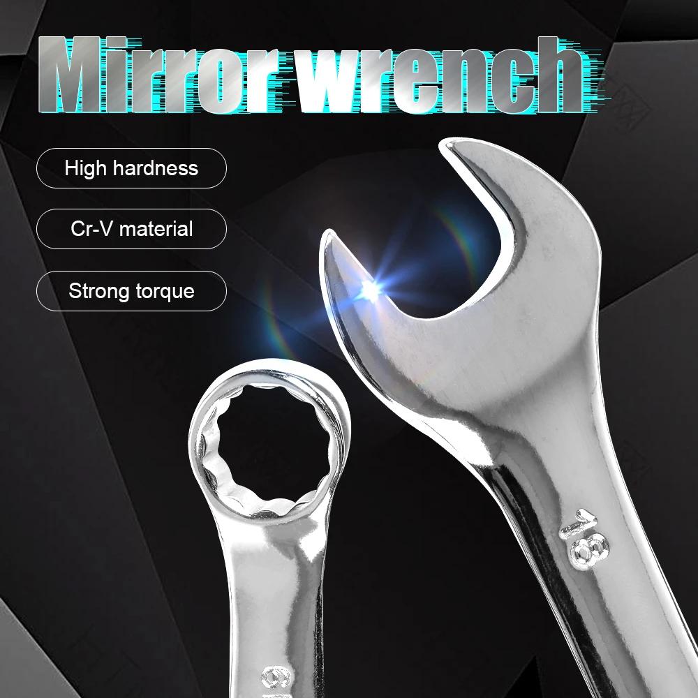 NINDEJIN 1pc clé à fourche outil 5.5 6 7 8 9 10 11 12 13 14 15mm clé combinée clé hexagonale pour éc