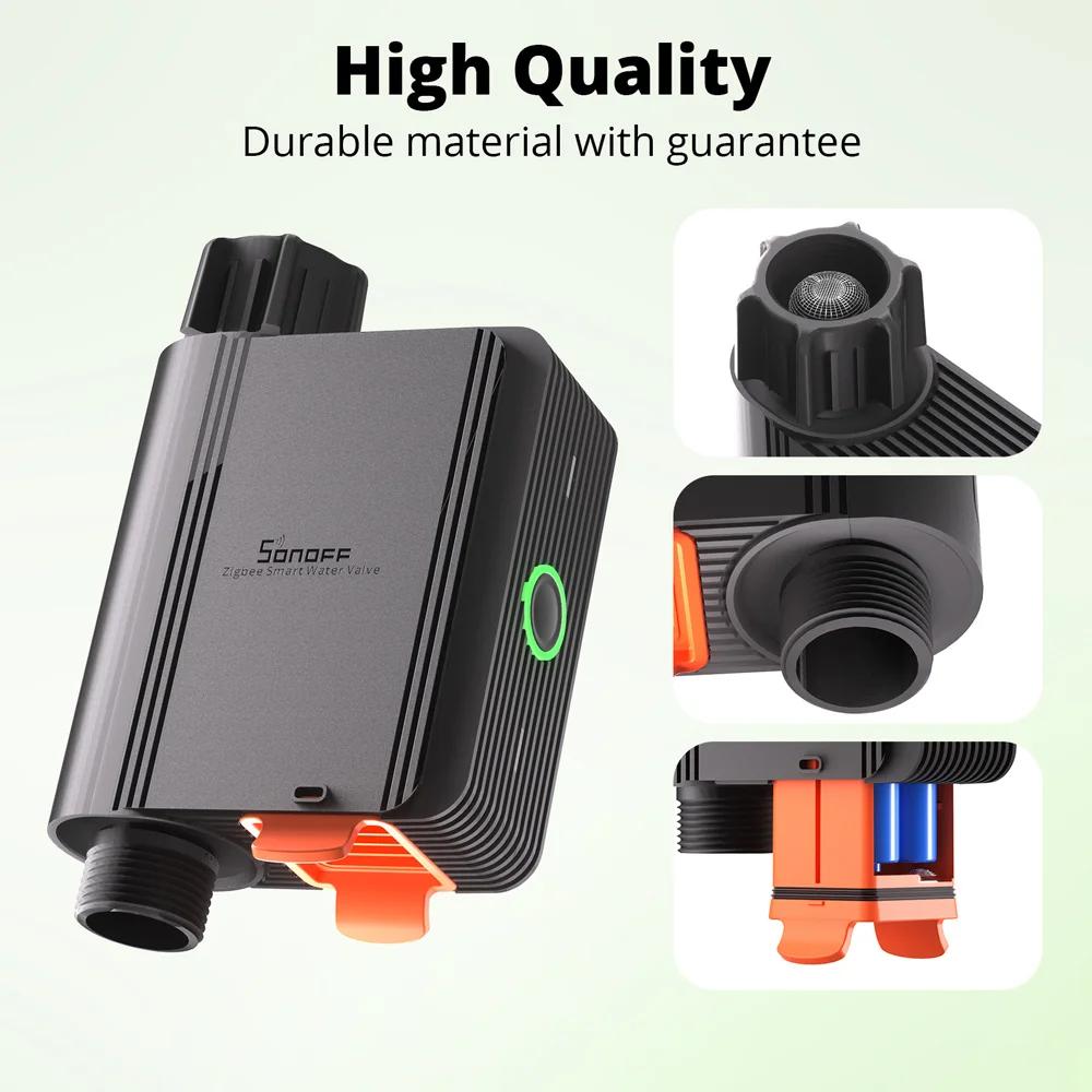 SONOFF-Vanne d'eau intelligente SWV Zigbee IP55, d'argile automatique, installation facile, télécomm