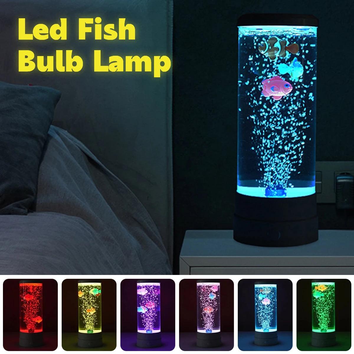 Lampe LED pour poisson, veilleuse d'ambiance, télécommande, lumières décoratives à couleur changeant