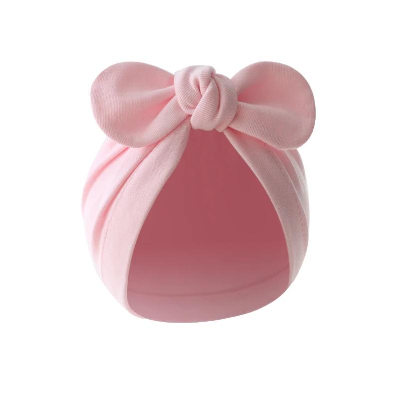 Chapeau Turban pour bébé, oreilles de lapin mignonnes, couleur unie, Bonnet pour nourrissons, filles