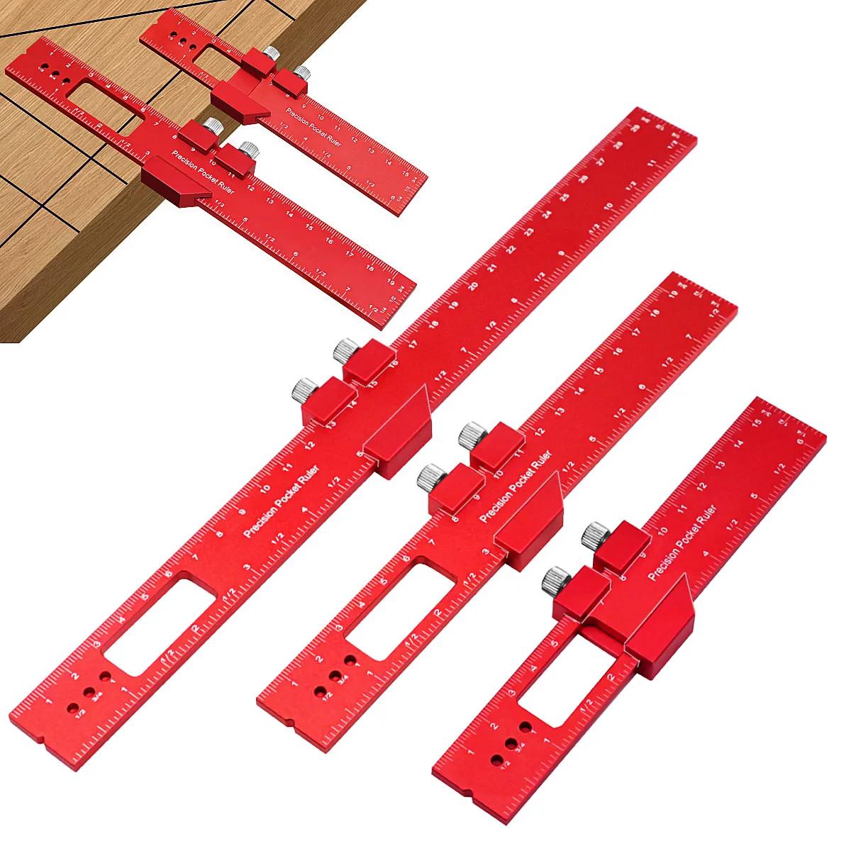 Règle de poche de précision, règle de traçage de Type T, règle de piste carrée en T pour menuiserie,