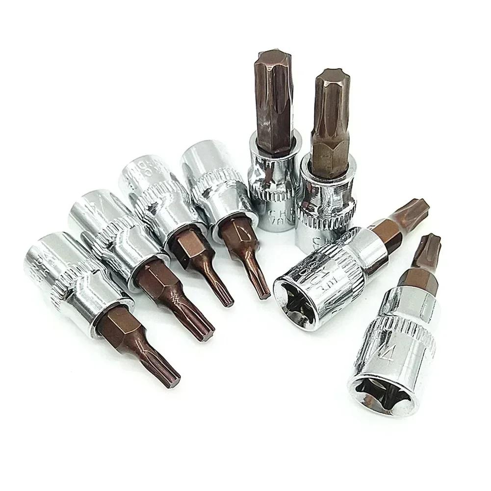Embouts de tournevis Torx 1/4 pouces, douille d'entraînement, outils manuels, embouts de tournevis à