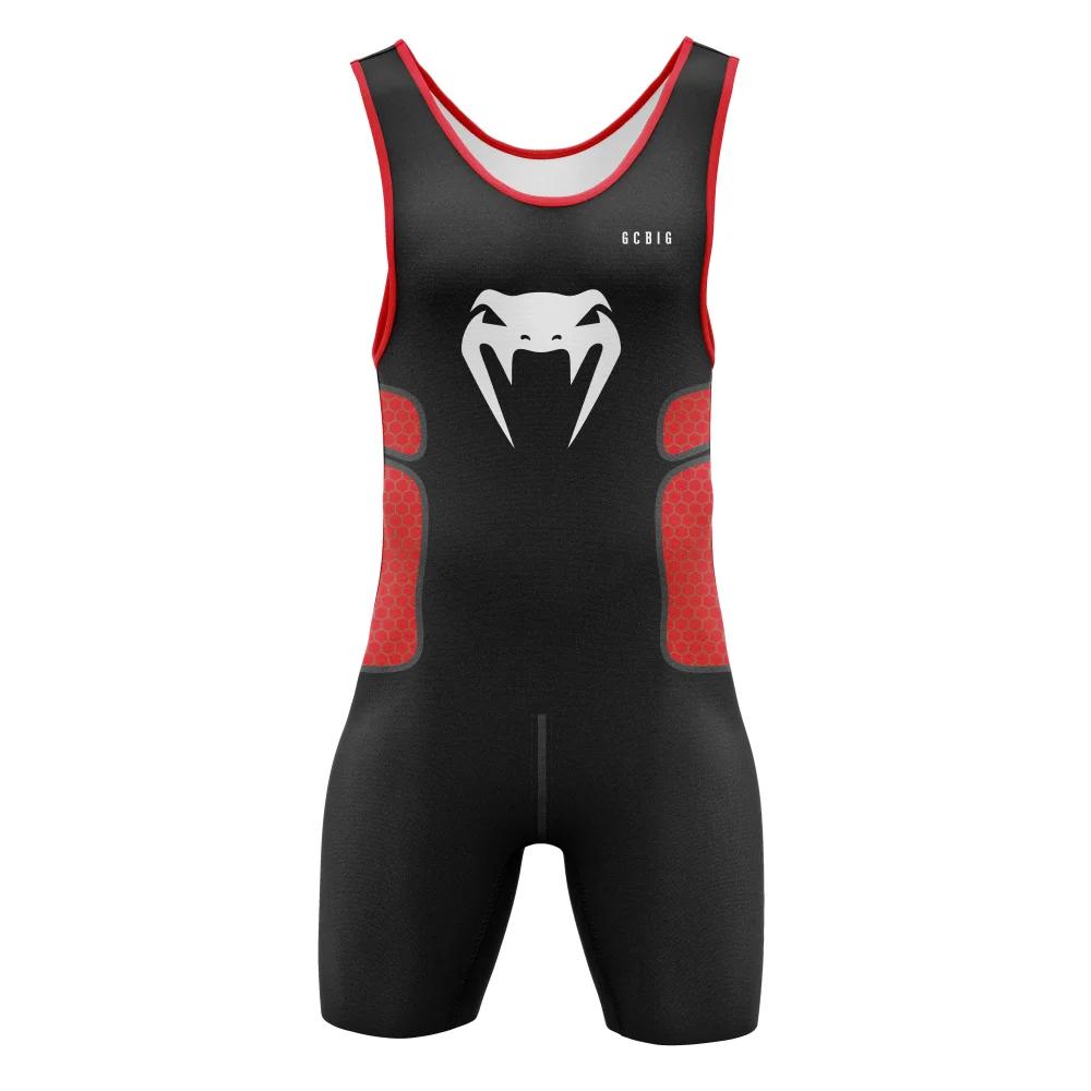 Nouveaux hommes Performance lutte Singlet costume vêtements de sport ensembles de course boxe PowerL