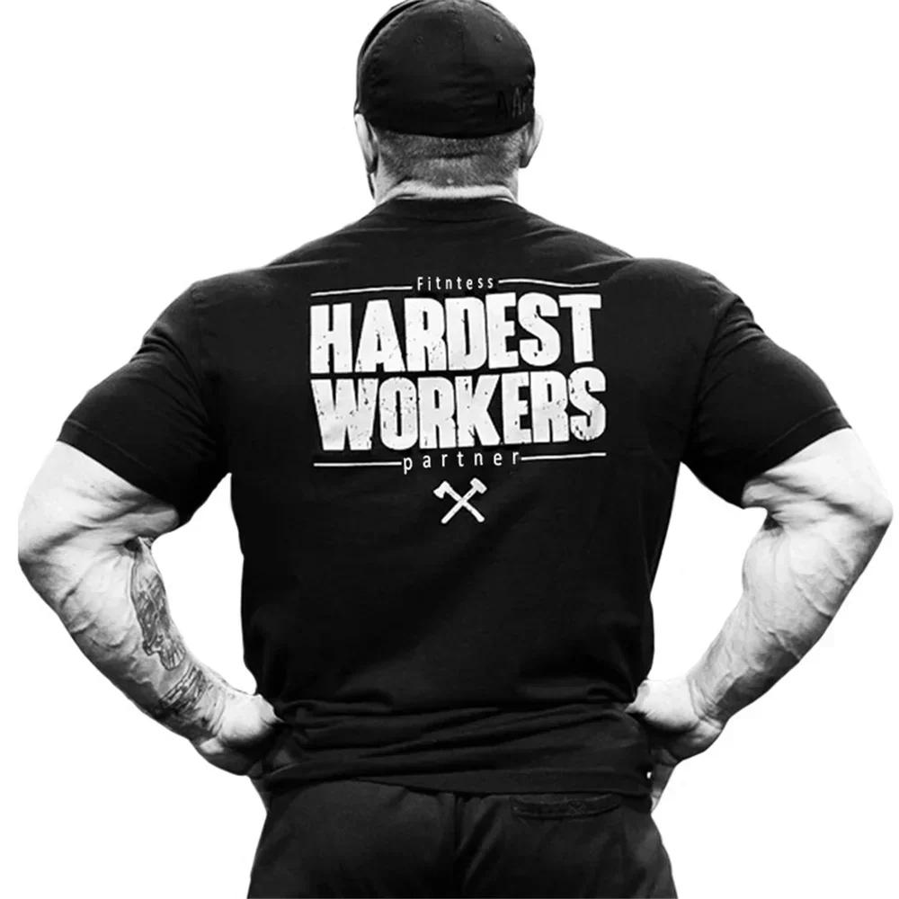 Nouveaux sports d'été hommes T-shirt ample coton mode surdimensionné homme T-shirt Gym course Street