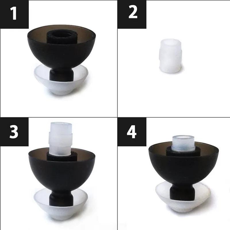 Spinfit-Embouts à double glute pour écouteurs intra-auriculaires, embouts en silicone Danse etés pou