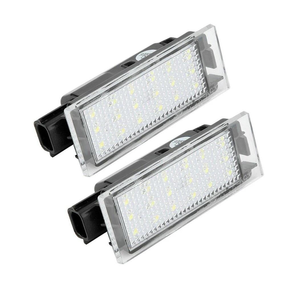 Lampe LED pour plaque d'immatriculation, 2 pièces, pour Renault Clio 3 4Master 2 3 Trafic 3 Megane 2