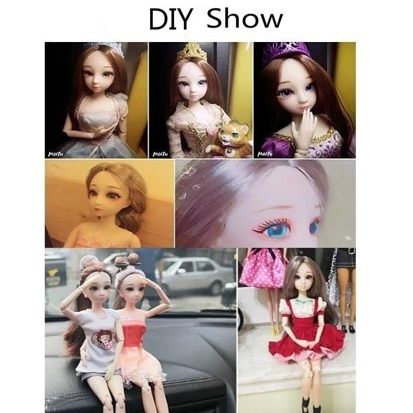 Mode 30 cm poupée 3D yeux princesse poupées en plastique bricolage poupées 28 poupée commune modèle 