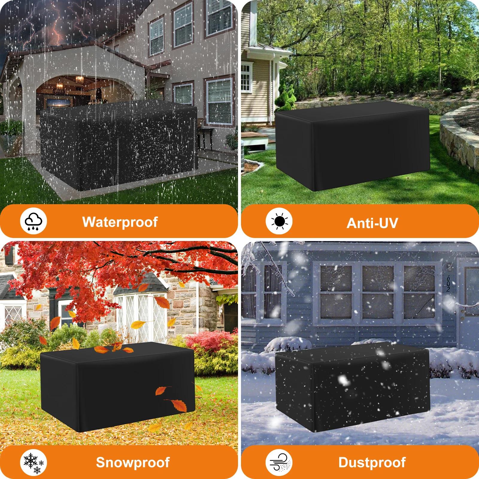 Housse de protection imperméable pour meubles d'extérieur, 210D, pour terrasse, jardin, Table, pluie