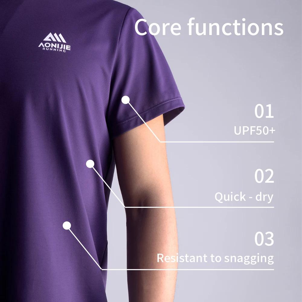 T-shirt sport homme AONIJIE - Haut technique léger respirant confortable pour running entraînement