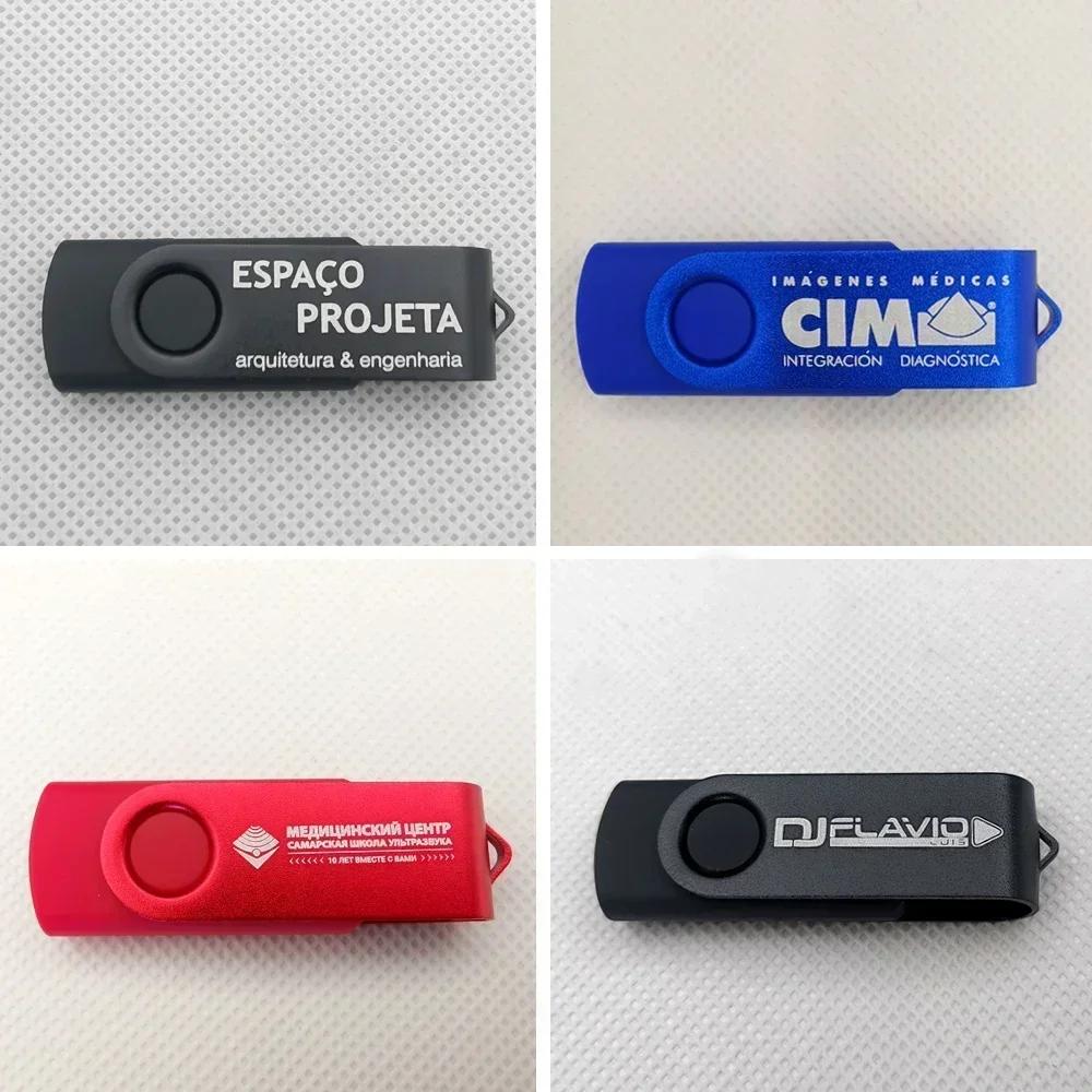 Clé USB avec Logo personnalisé offert, 100 pièces/lot, support à mémoire de 1GB 2GB 4GB 8GB 16GB 32G