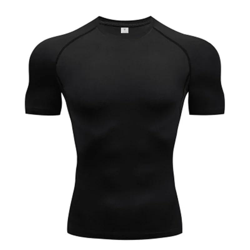 Vêtements de Compression pour hommes collants d'été t-shirt élastique séchage rapide vêtements de sp