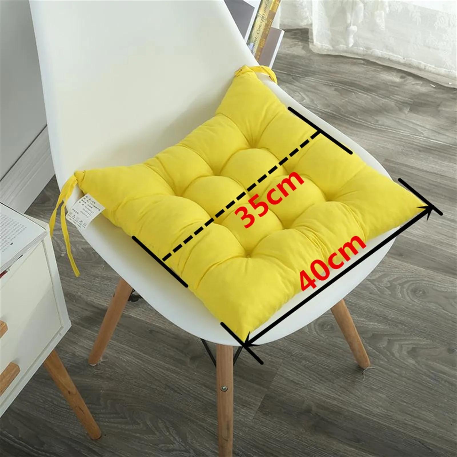 Coussin de Chaise en Polymères Carrés en Coton Doux et Rembourré, Solide, pour Bureau, Maison, Voitu
