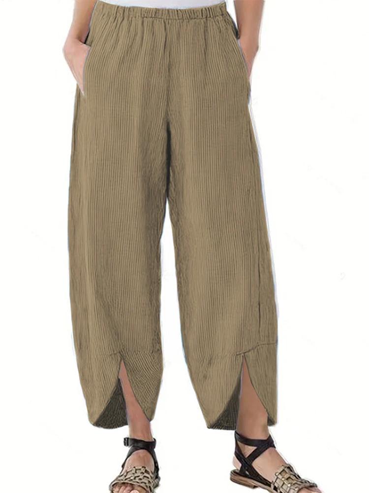 Nouveautés 2026 : Pantalons amples à jambes larges pour femmes grandes tailles, taille élastique, co