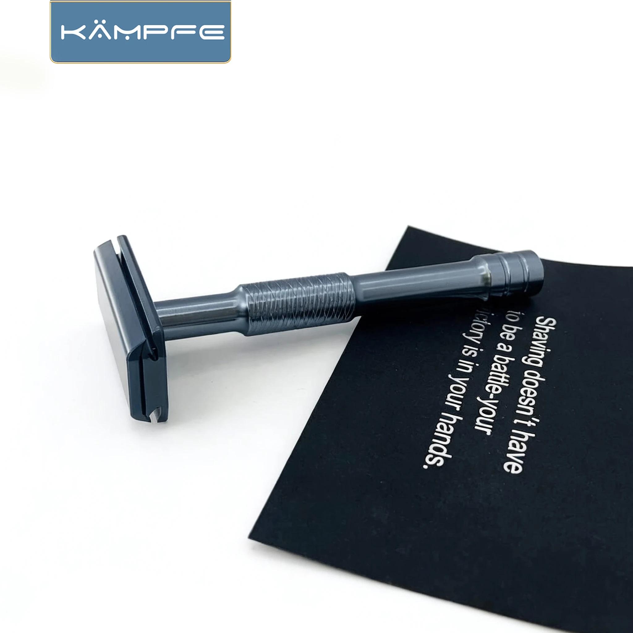 Kampfe – rasoir Vintage à Double tranchant pour hommes, en aluminium antidérapant, pour toilettage h