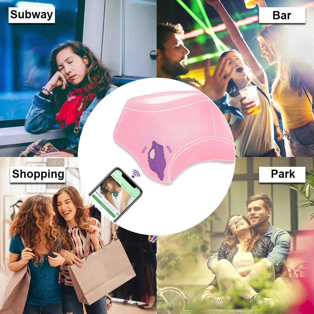 Vibromasseur Bluetooth portable pour femme, télécommande sans fil, anti-clitoris, produits pour adul