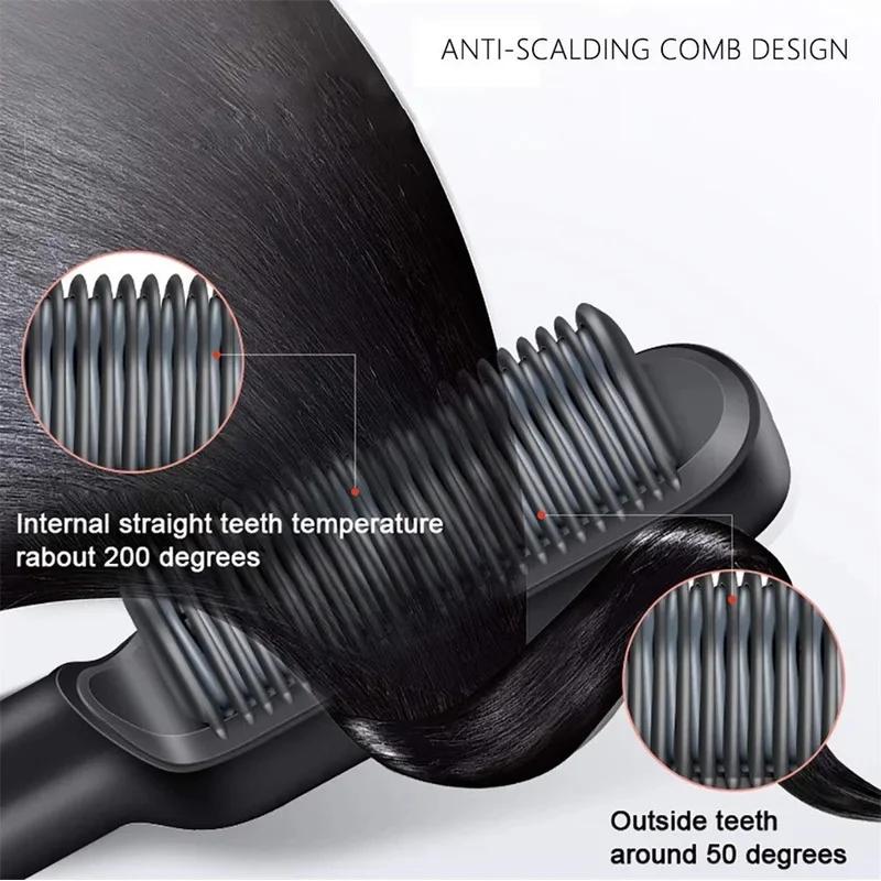 Lisseur Électrique Professionnel Rapide, Peigne Chaud, Soins Personnels, Brosse de Coiffure Multifon