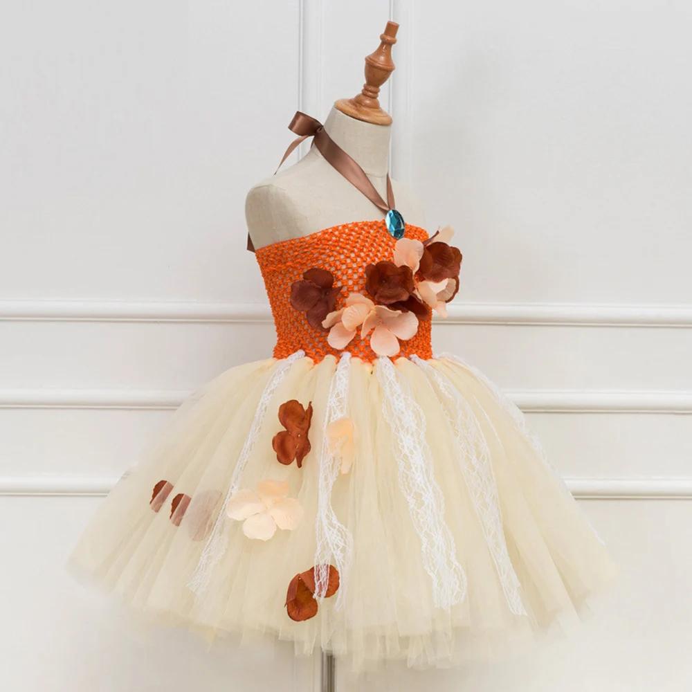 Robes de princesse Moanna pour filles, Costumes de vacances de noël, Tutus d'halloween pour enfants,
