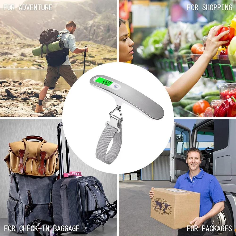Balance à bagages numérique LCD, 50kg X 10g, balance électronique portable, balance de poids, valise