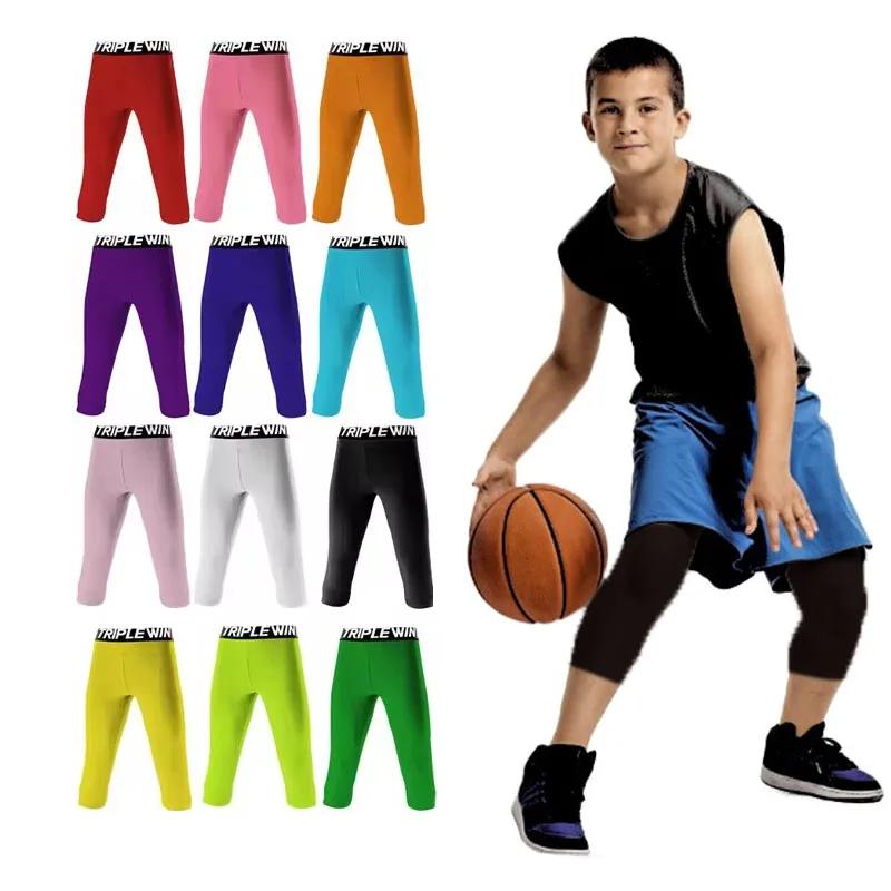 Collants Capri 3/4 pour enfants sport - Football basket fitness garçon fille J8