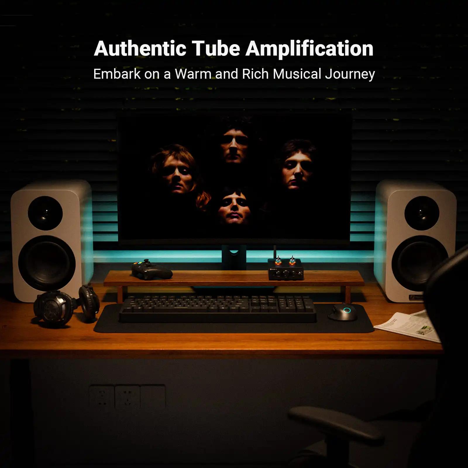 Fosi Audio P3 amplificateur à Tube Bluetooth HiFi stéréo préamplificateur Valve vide avec contrôle d