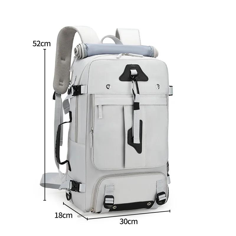 Sac à dos de voyage de grande capacité 60L pour hommes, sac à dos d'embarquement de voyage extensibl