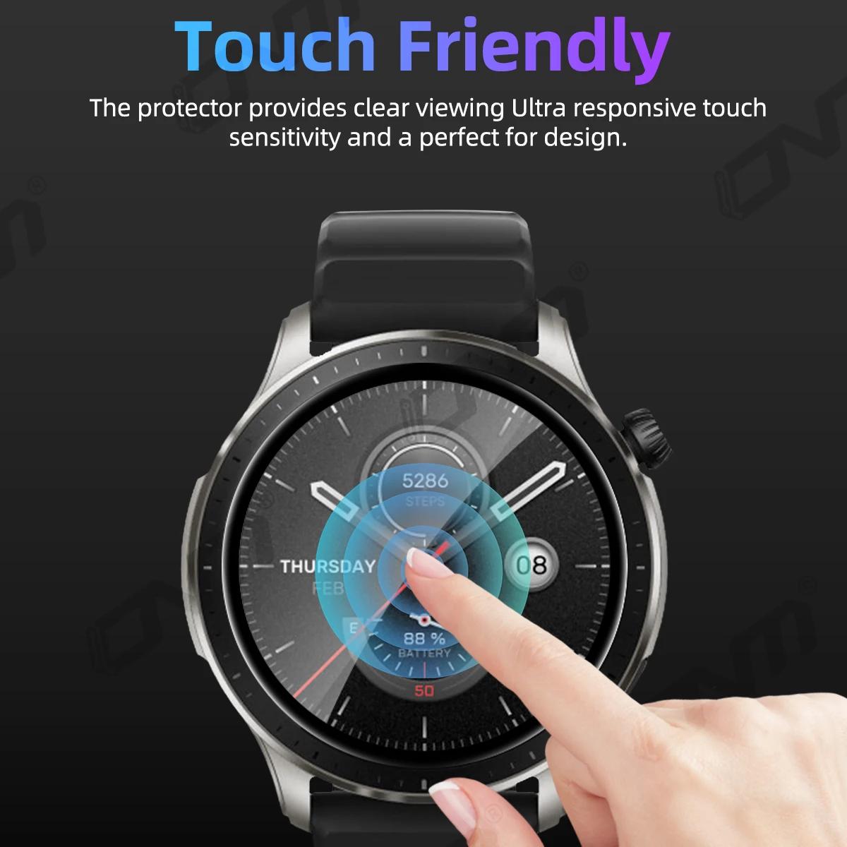 Protecteur d'écran pour Amazfit GTR 4 3 Pro 2 Balance T-Rex Active Max, film de Protection souple an