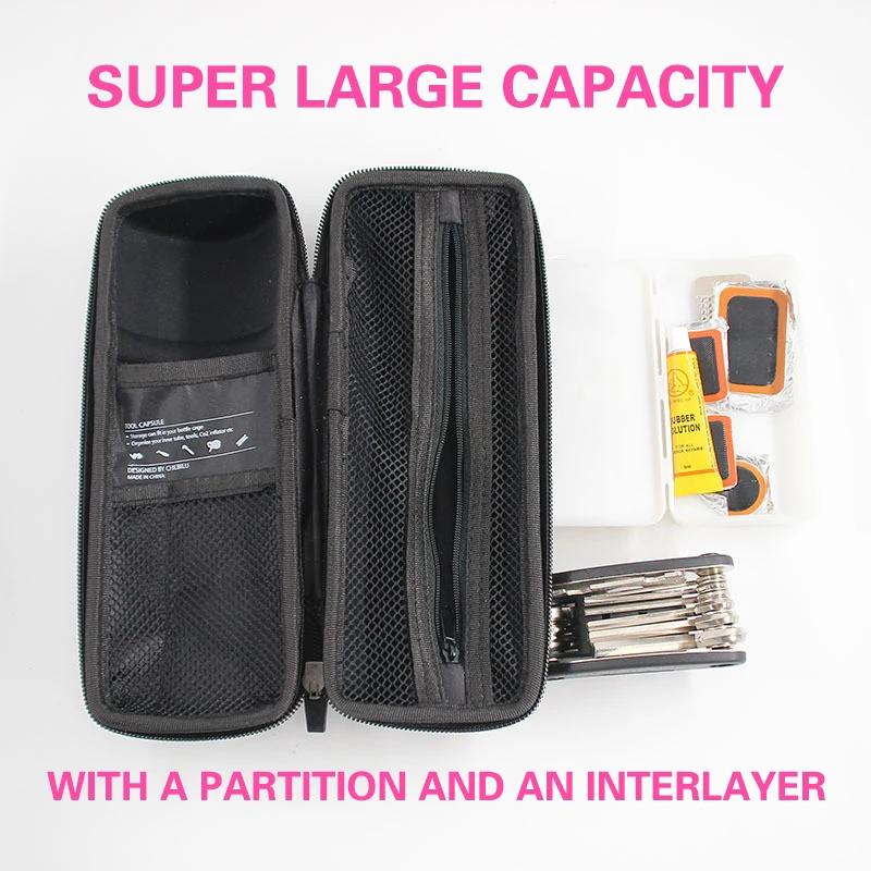 Sac à coque rigide pour bouteille d'eau de vélo de montagne, sac à outils, durable, étanche, grande 
