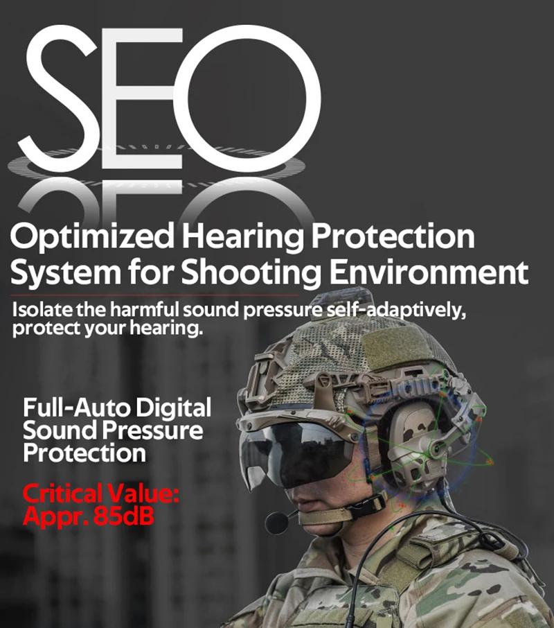 Nouveau casque FCS-TACTICAL AMP PRO entièrement numérique à double DPS, communication tactique, rédu