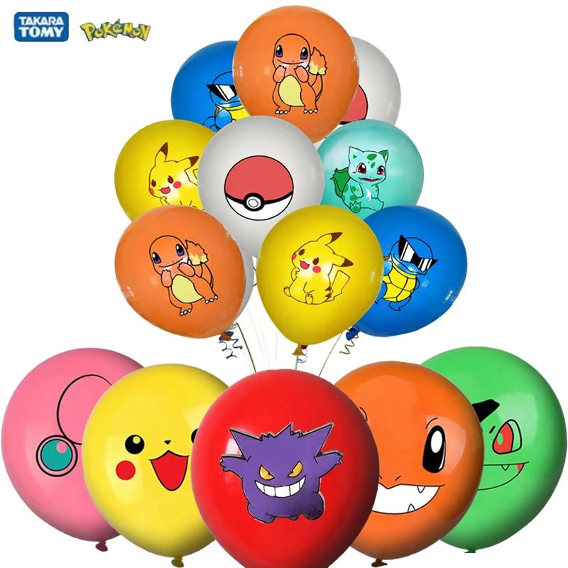 24 pièces ballons Pokemon pour anniversaire 12 pouces dessin animé ballon en Latex fête d'anniversai