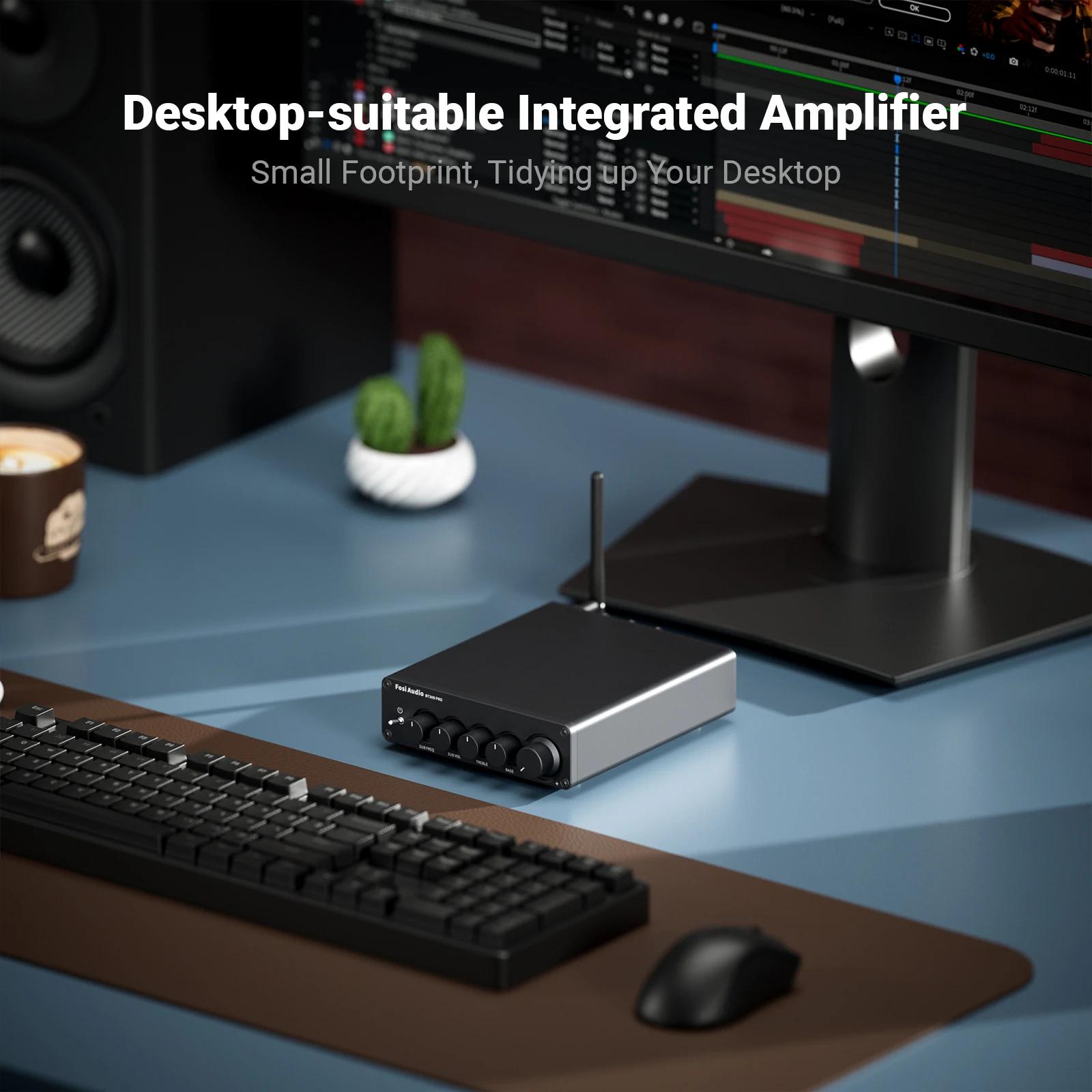 Fosi Audio Bluetooth amplificateur de puissance sonore 2.1 canaux ampli récepteur Audio pour haut-pa