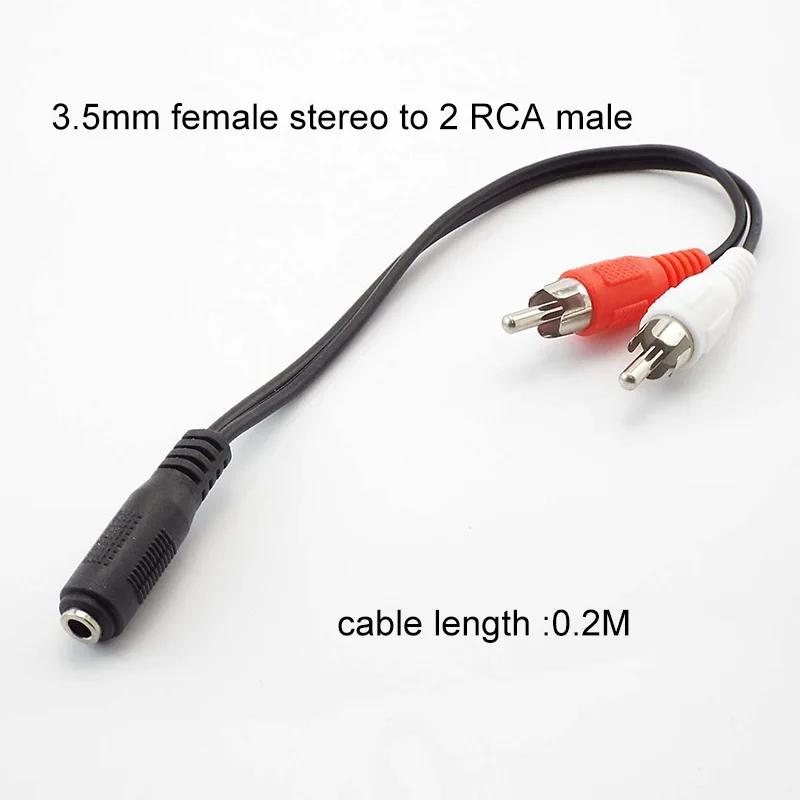 1 pièces 3 4 pôles 3.5mm mâle femelle prise Jack à 2RCA 3 RCA mâle femelle adaptateur 3RCA Audio vid