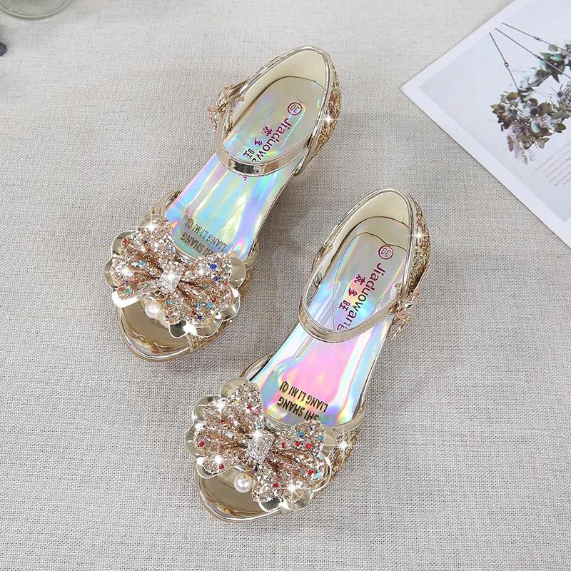 5 couleurs enfants princesse sandales enfants filles chaussures de mariage talons hauts chaussures h