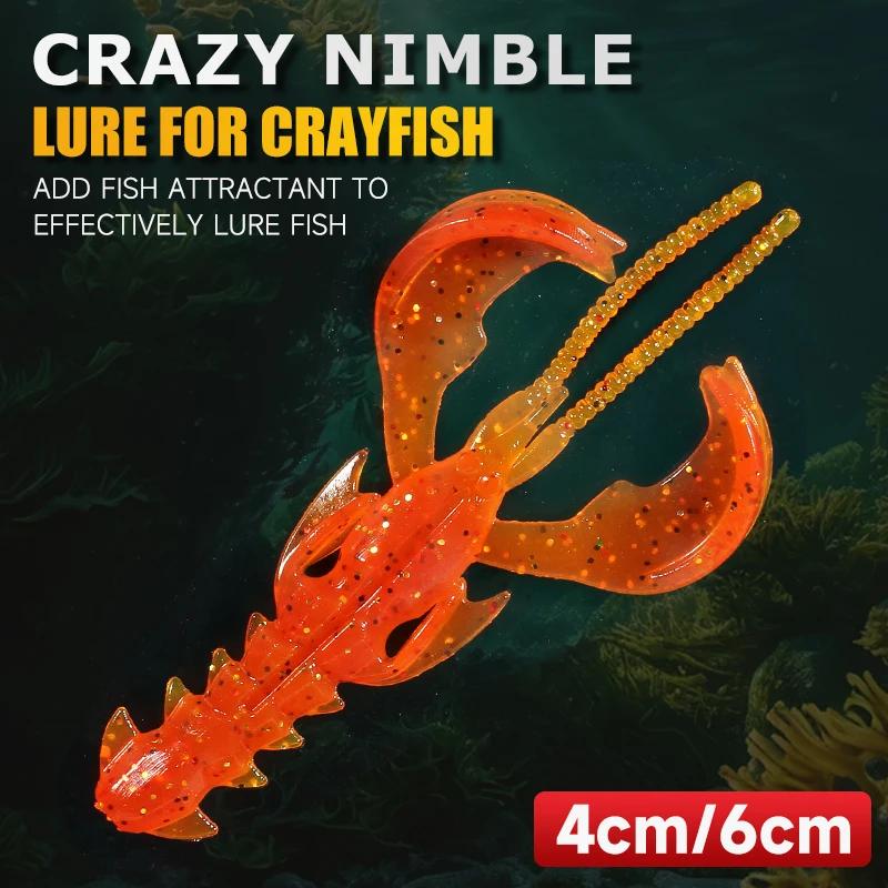 Supercontinent CRAZY 65mm/40mm homard leurre souple leurres de pêche attrayant crevette odeur sel Wo