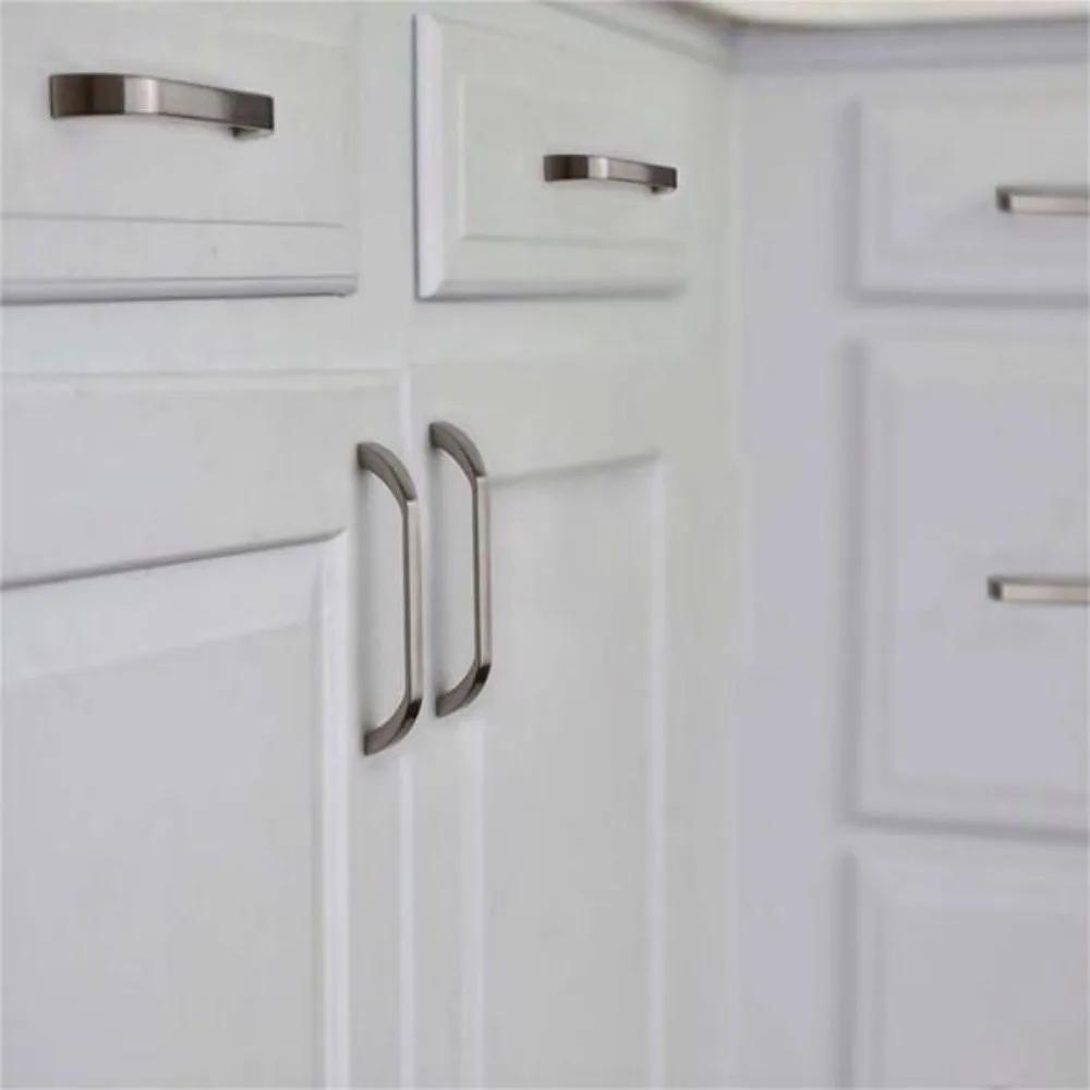 MELPulls Foy-Commode en acier dégradbrossé argenté, armoire de cuisine