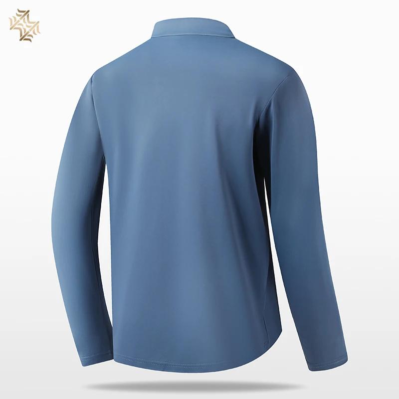SBWL-Polo respirant à manches longues pour homme, chemise de base sportive, course à pied, golf éque