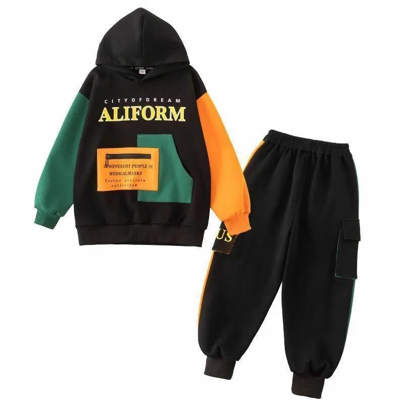 Garçons sweat ensembles automne nouveau Sport costumes décontractés adolescents tendances hauts + pa