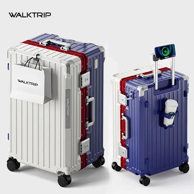 Valise à roulettes grande capacité, coque rigide en PC épais avec cadre en aluminium, serrure TSA, 2