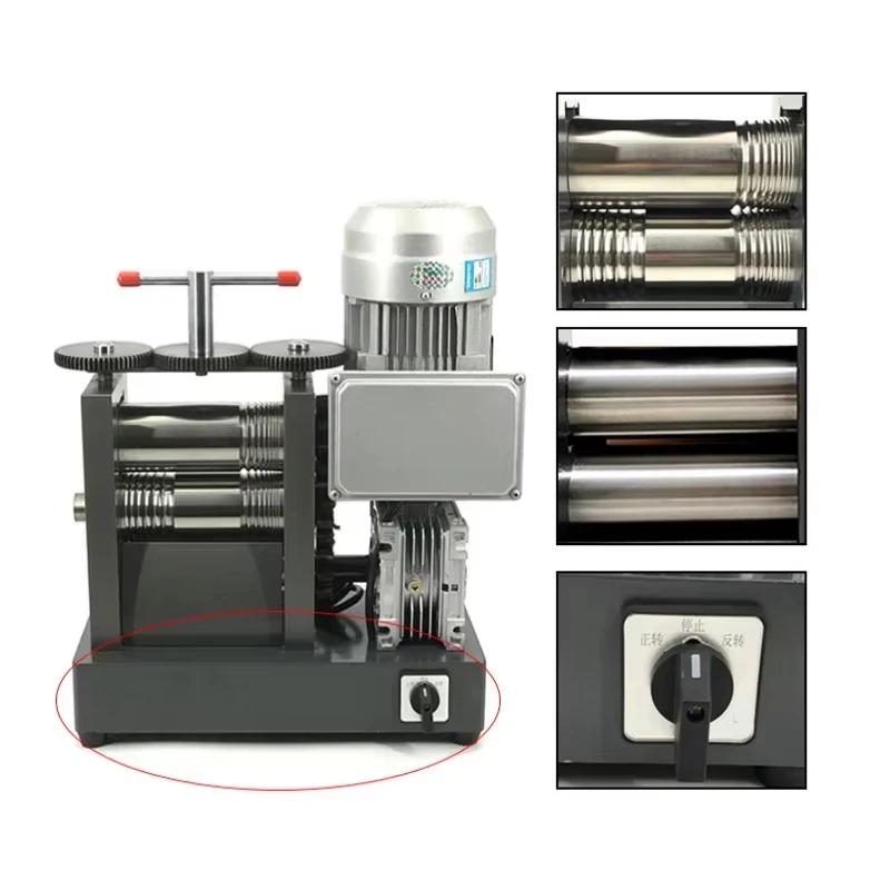 Rouleau de tôle de chaîne de fil d'or de bijoux rouleau personnalisé 1.5HP Machine de laminoir élect