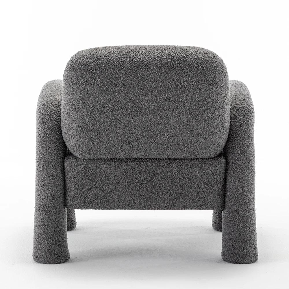 SEYNAR-Chaise sherpa moderne au design unique, chaises d'appoint à pied pour salon, pour adultes