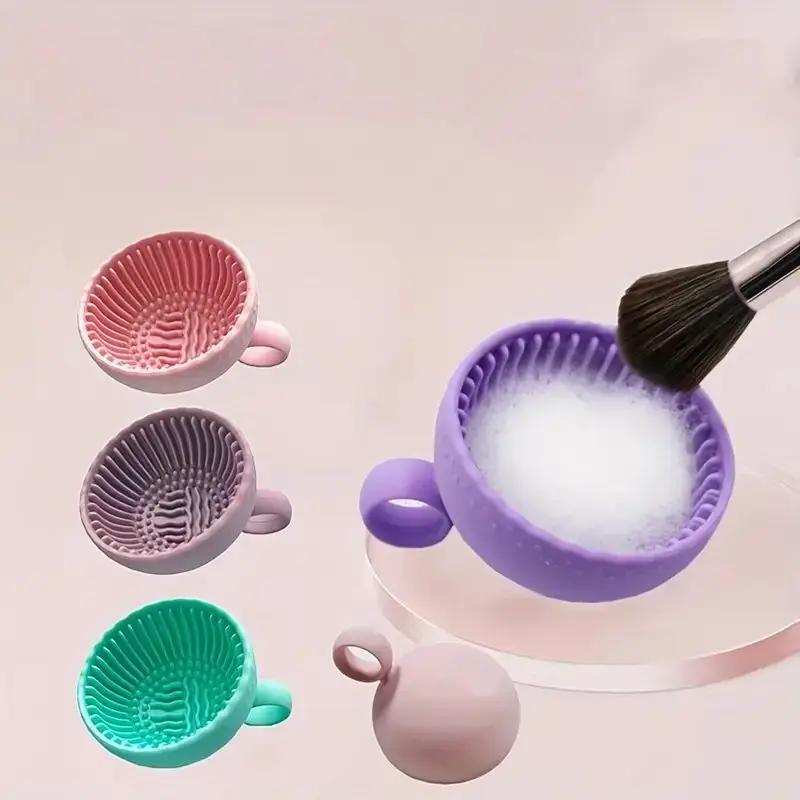 Nettoyeur de pinceaux de maquillage QuickClean, épurateur en Silicone de qualité supérieure et bol a