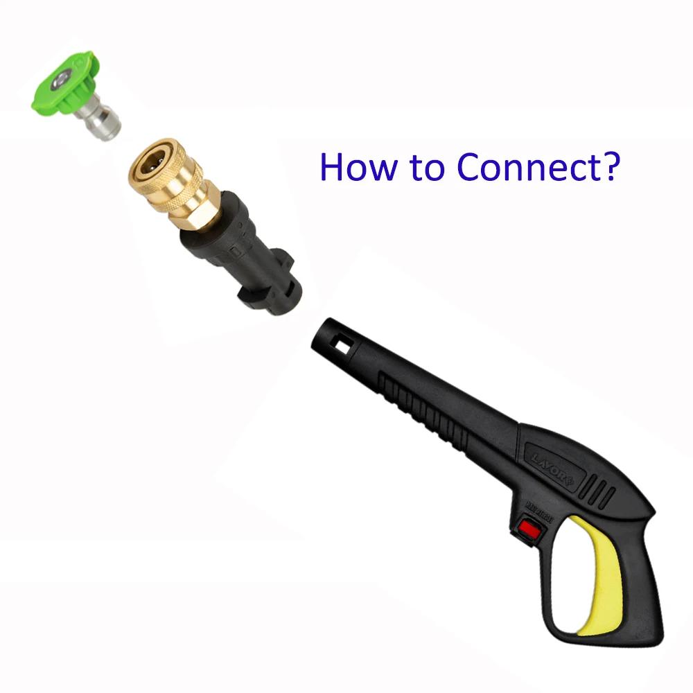 Connecteur rapide G1/4 pouces vers buses pour adaptateur Karcher K2-K7 /Nilfisk/Bosche Aquatak/LAVOR
