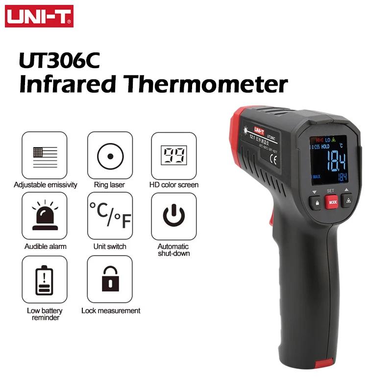 UNI-T UT306S UT306C thermomètre numérique sans Contact ménage industriel infrarouge Laser testeur de