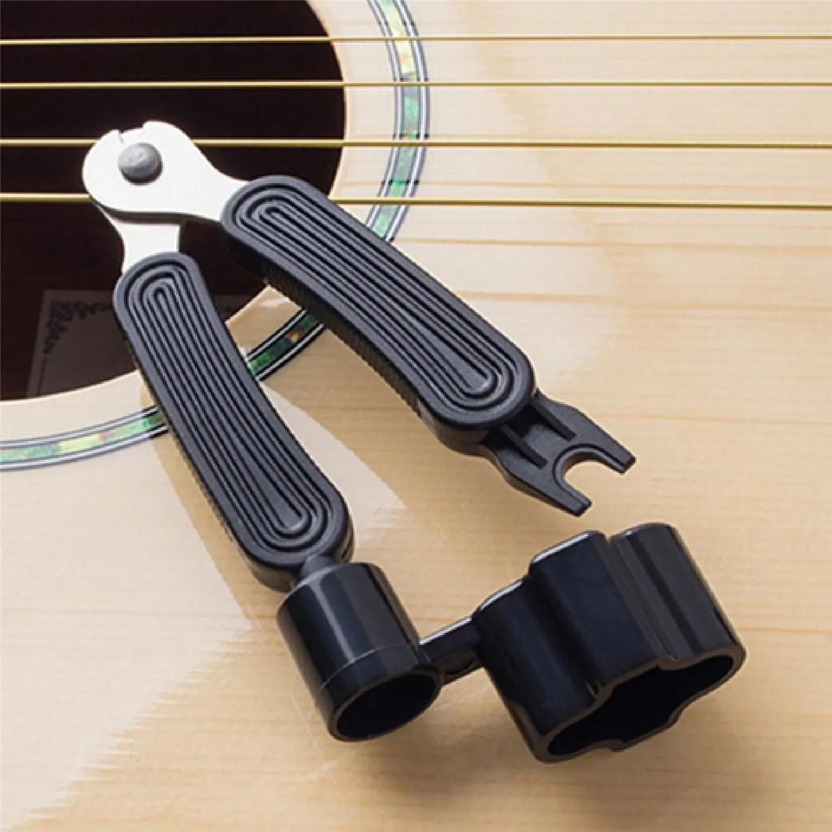 Guitare String Winder String Cutter Pont Pin Puller 3 EN 1 Corde Peg Winder Guitare Outil De Réparat